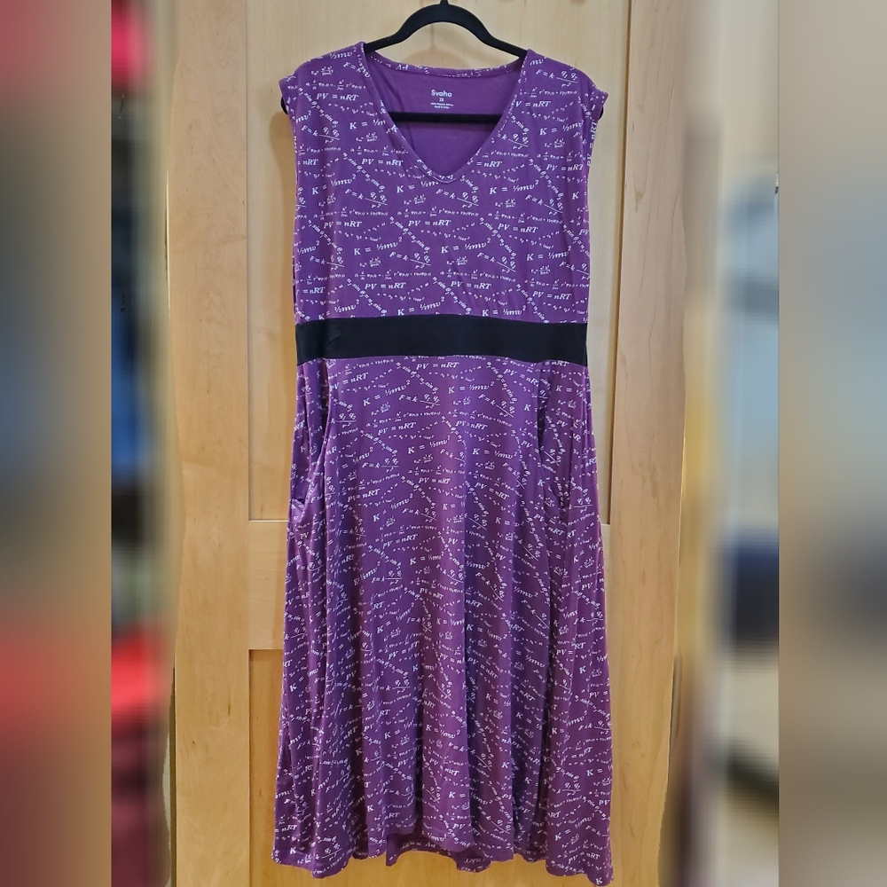 Svaha Sleeveless Physics Dress Purple 2x